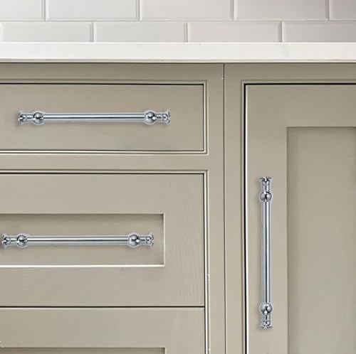 2 Pack 3 Inch Hole Center Polished Chrome Cabinet Pulls-Heavy Duty Solid Cabinet Handles Suitable for Cabinets, Dressers, Kitchens and Bathroom cabinets - color: Polished Chrome, size: 3 Inch hole center, style: 2-Pack