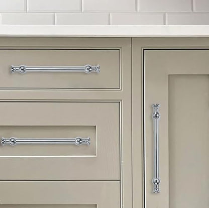 2 Pack 3 Inch Hole Center Polished Chrome Cabinet Pulls-Heavy Duty Solid Cabinet Handles Suitable for Cabinets, Dressers, Kitchens and Bathroom cabinets - color: Polished Chrome, size: 3 Inch hole center, style: 2-Pack