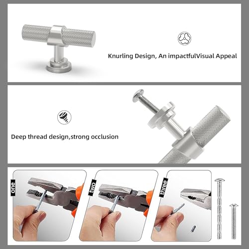 20 Pack Brushed Satin Nickel Kitchen Cabinet Knobs - color: Brushed Satin Nickel, size: 1.38'' Diameter(35mm)