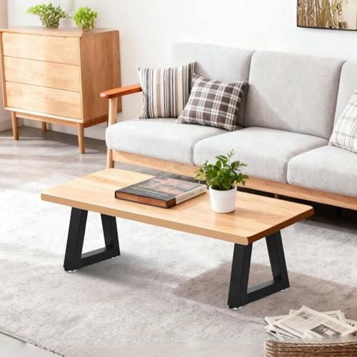 12 Inch Trapezoid Metal Table Legs Bench Legs,DIY Furniture for Coffee/Side Table, Bench Stool Cabinet Feets - Black, Set of 2 - size: 12 '' Trapezoid