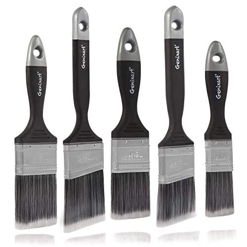 Genixart Paint Brush Set Decorating, Angled Cutting in Paintbrushes