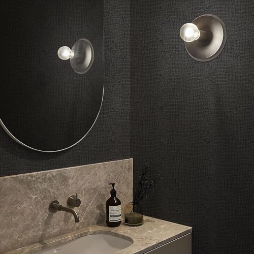 Zeeko Black Crocodile Peel and Stick Wallpaper 17.3" X 984" - color: Black, size: 17.3in x 82.02ft