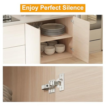 20Pcs Frameless Soft Close Inset Cabinet Hinges 50% Faster Install - color: Inset, size: 10 Pairs