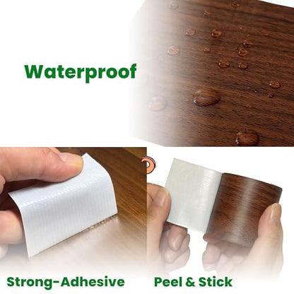 ECOHomes Wood Grain Repair Tape (Dark Walnut, 2.25 Inch x 15 Feet) - color: Dark Walnut, size: 2.25 Inch By 15 Ft