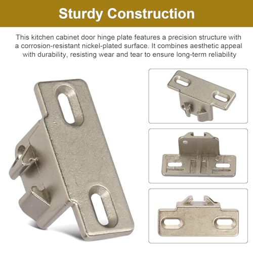 3 Pack of Hinge Mounting Plate Replacement for Blum 1 5/8" Overlay 110 Degree Compact 33 Edge, Edge Mount Plates for Blum Face Frame Overlay Hinge, Hinges for Cabinet Doors, Self Closeing Hinges