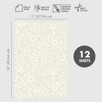 Peel and Stick Wallpaper Sheets, Plot Thicken, 12-Pack - style: Plot Thicken