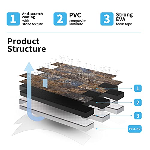 Art3d Peel and Stick Backsplash, Stick on Wall Tile, 10-Pack, Rust Slate - color: Rust-slate