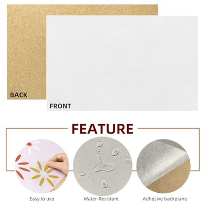 5PCS Self Adhesive Felt Sheet - White Felt Sheets with Adhesive Backing for Drawer/Jewelry Box Liner (9" x 11") - color: White, size: 9"W x 11"L / 5 pieces