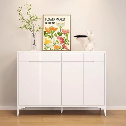 4 inch White Metal Furniture Legs,Set of 4,2mm Thick - color: White, size: 4 inch (2 thick)