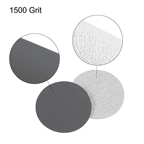 uxcell 2-Inch Hook and Loop Sanding Disc Wet/Dry Silicon Carbide 1500 Grit 50 Pcs - size: 1500 Grit