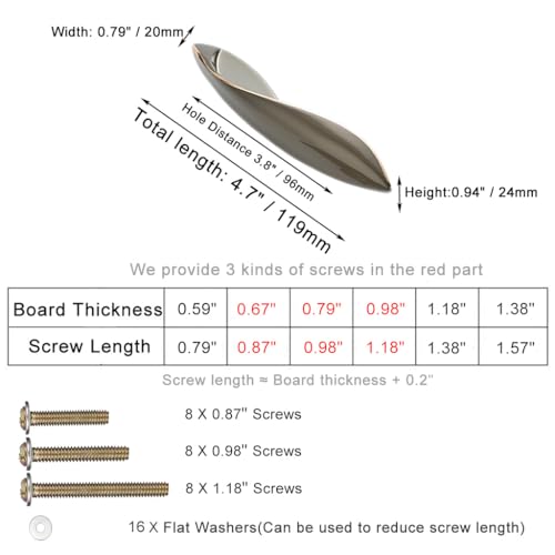 4Pcs Arcuate Pulls Handles Knobs,Modern Elegant Curved Handle Cabinet Pulls,Create a Spatial Aesthetic,S-Shaped Solid Zinc Alloy Drawer Pulls Handles (Ink Gold, 3.8" Hole Centers) - color: Ink Gold, size: 3.8" Hole Centers