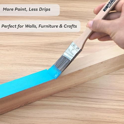 King Origin 3 PCS Paint Brushes, 1 Inch Angled Paint Brush - size: 1 Inch, 3 Pack