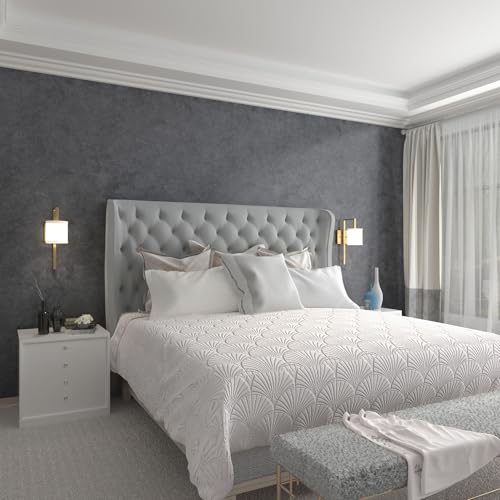 3yecao Grey/Blue Concrete Wallpaper Peel and Stick Concrete Contact Paper - color: Light Blue Grey, size: 16" x 1181"