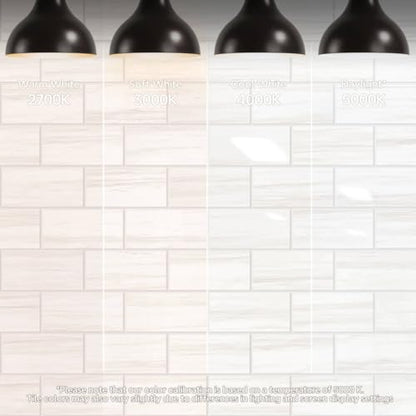 STICKGOO Peel and Stick Backsplash on Subway Tiles, Glossy Dolomite White - color: Glossy Dolomite White