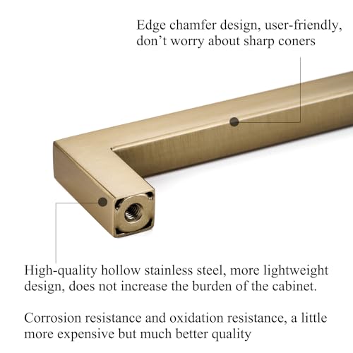 3 Inch Champagne Bronze Cabinet Pulls Stainless Steel, 20 Pack - color: Champagne, size: 3 Inch Hole Centers