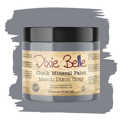 Dixie Belle Paint Company Chalk Mineral Paint - Mason Dixon Gray (16oz) - color: Mason Dixie Gray, size: 16 Fl Oz (Pack of 1)