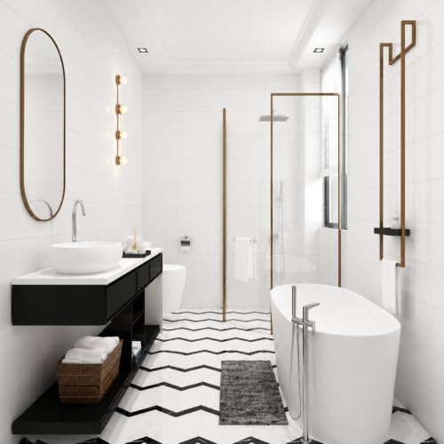 12Pcs Peel and Stick Backsplash Tiles, White Wall Panels, 23.6” x 11.8” - color: Pure White, size: 23.6" x 11.8" x 2.2mm