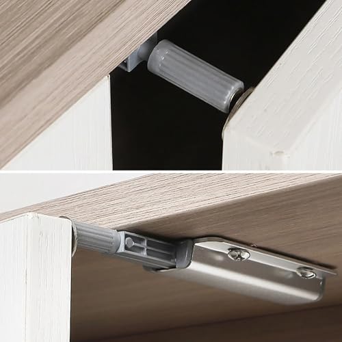 for Push Door Locks Cabinet Door Poppers Heavy Duty Touch Latch Press Door Lock for Drawer Closing Press Cabinet Hardware 2PCS (Silver)