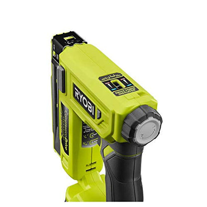 RYOBI P317KN 18-Volt ONE+ Cordless Compression Drive 3/8 in. Crown Stapler with 1.3 Ah Battery, Charger, and Sample Staples