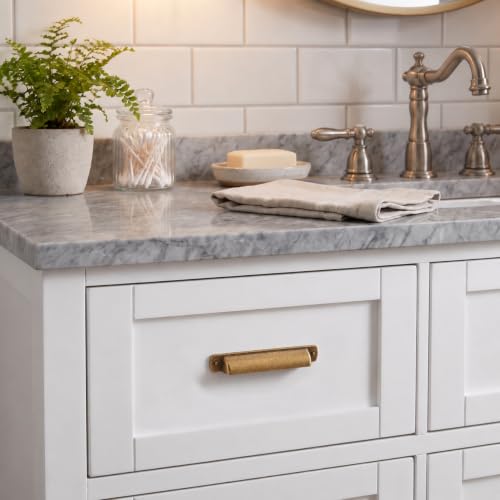 khtumeware 2 Pack 2-1/2"(64mm Drawer Pulls Antique Brass Cabinet Cup Pulls Kitchen Hardware Cabinet Handles Drawer Handles Knobs 2-1/2 inch Hole Center - color: Antique Brass, size: Cup Pulls 2-1/2" Hole Center