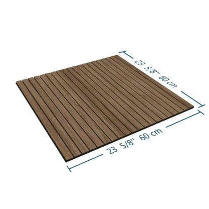8-Pack Peel & Stick Acoustic Wood Slat Wall Panels - color: Walnut, size: 8pcs - 23.6" x 23.6"