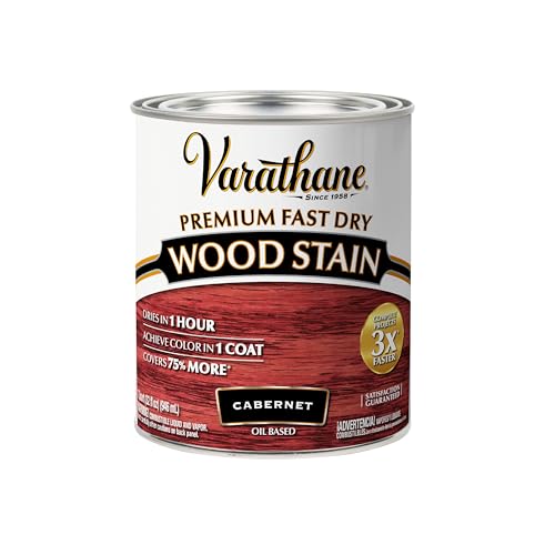 Varathane Premium Fast Dry Cabernet Wood Stain - color: Cabernet, size: 1 Quart (Pack of 1)