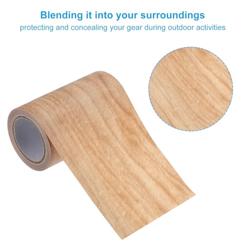 Wood Grain Repair Tape 3" x15ft, Self Adhesive Realistic Textured Repair Tape Patch for Floor Door Table Cabinets Desk,Light Chestnut Maple