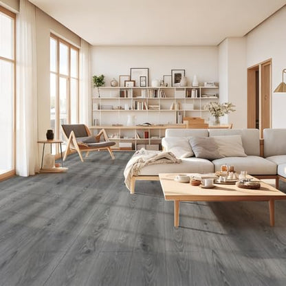 Art3d 10-Pack Peel and Stick Vinyl Floor Tiles (15 Sq.Ft), Gray - color: Gray