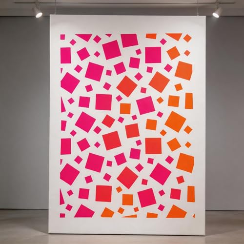 TIAMECH A4 Reusable Geometric Square Stencil for Painting - color: Geometric Square