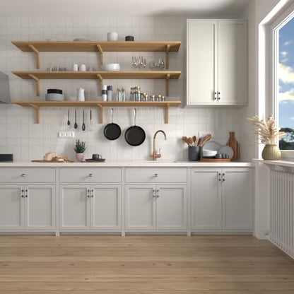 Haliwu 10 Pack Kitchen Cabinet Knobs Black and White Marble Grain Knobs - color: White Marble & Black, size: T-bar Knob