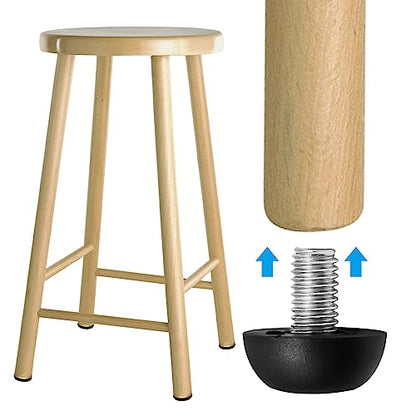 24 PCS 8mm x 1.25 M8 Project Adjustable Outdoor Furniture Leg Levelers, Screw in Leg Levelers Replacement Outdoor Patio, Stainless Steel Screw-in Patio Furniture Leveling Feet - color: 24pcs