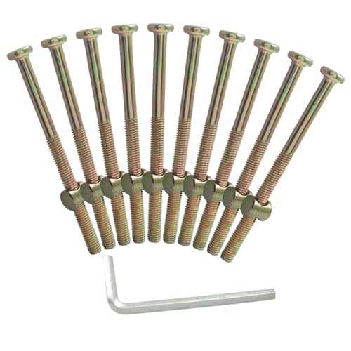 M6 X 90mm Barrel Bolt Nuts, 10 Pack - size: M6(90mm)