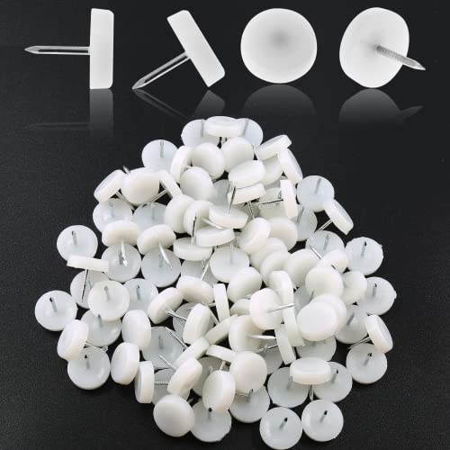 100 PCS 18mm Nylon Nail-in Glides, Chair Leg Floor Protectors - size: 100 PCS