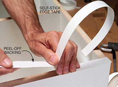 EDGE SUPPLY EASYEDGE Maple Pre-Finished 3/4 inch X 50 ft roll of Plywood Edge Banding – Peel and Stick Strong Adhesive, Easy Application – Real Wood Veneer Edging for Furniture Restoration - size: 3/4 inch X 50 ft