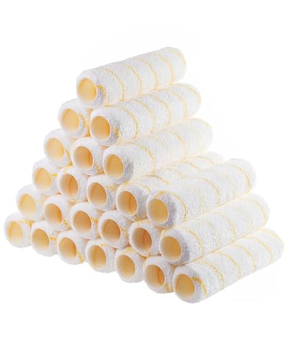 Bates- Paint Roller Covers, 9" x 3/8", 24 Pack, Yellow Stripes, Covers for Paint Rollers 9 Inch, 9 Inch Paint Roller Covers, Paint Roller Cover, Paint Roller Covers 9 Inch, Large Paint Roller Covers - size: 9" x 3/8", 24 Pack