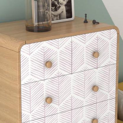 OSECAGE Geometric Peel and Stick Wallpaper Pink Contact Paper 17.3''×197'' - color: Pink, size: 17.3" x 197"