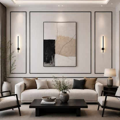 9.8 Ft Peel and Stick Wall Molding Trim, Flexible PVC Trim - color: Matte Black, size: 9.8 Ft