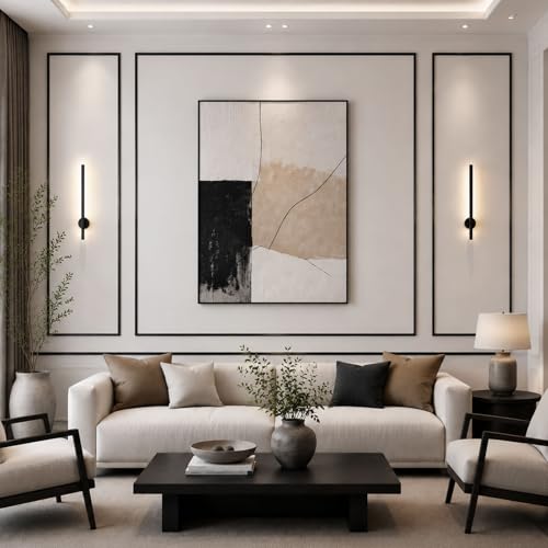 26.2 Ft Peel and Stick Wall Molding Trim, Flexible PVC Trim - color: Matte Black, size: 26.2 Ft