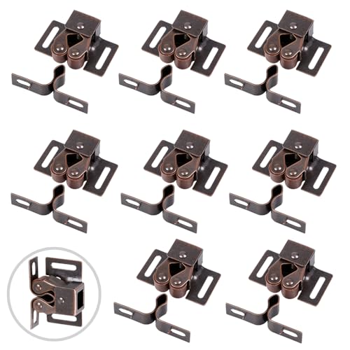 Cabinet Latch QEDT 8 Pack Bronze Double Roller Catch