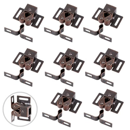 Cabinet Latch QEDT 8 Pack Bronze Double Roller Catch