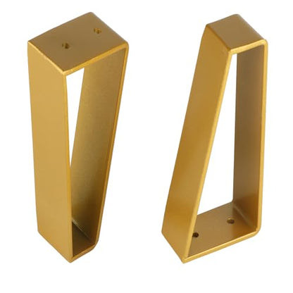Osring 8 Inch Trapezoid Furniture Legs, Gold Metal Coffee Table Feet 4pcs - color: Gold, size: 8 Inch