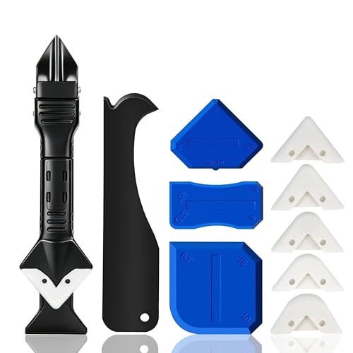 3-in-1 Silicone Caulking Tool Kit, Sealant Finishing & Scraper