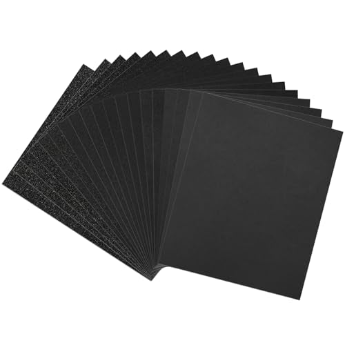 18-Sheet 9 x 11 Inch Sandpaper Assortment, Wet Dry Sand Paper - size: 9 x 11 Inch, style: Mix Grit-18sheets