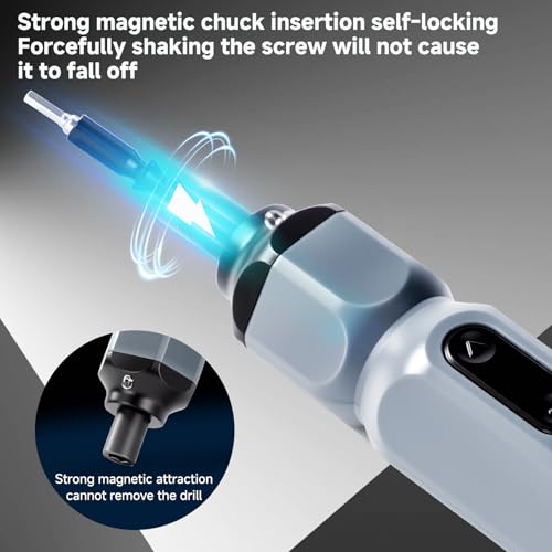 Electric Screwdriver 3.6V，Mini Cordless Power Screwdriver Set, Precision Bits with 250 RPM Powerful Motor,LED Lights,Portable Toolbox for Electronics Appliances Repairs