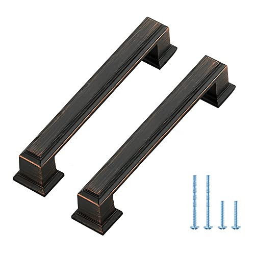 Ravinte Hardware Oil Rubbed Bronze Cabinet Pulls, 3-3/4 Inch (96mm), 5 Pack - color: Oil Rubbed Bronze, size: 3-3/4" Hole Center
