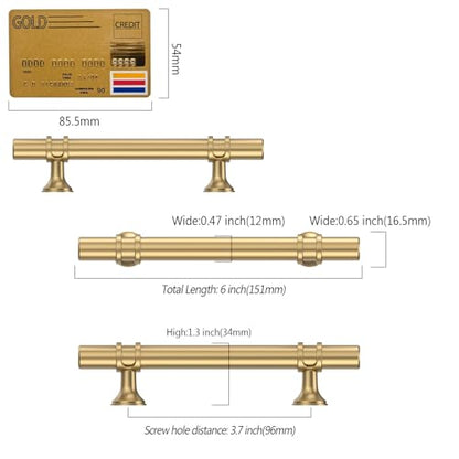 Amerdeco 10 Pack Champagne Bronze Cabinet Pulls 3.75 Inch(96MM) Hole Centers Kitchen Cabinet Handles Cabinets Hardware Drawer Pulls ZH0050 - color: Champagne Bronze, size: 3.75"/96MM Hole Center