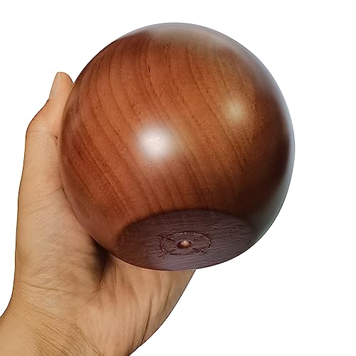 4.3 Inch Wooden Sofa Legs, Solid Wood Round Sofa Furniture Replacement Huge Bun feet, Big Wooden Feet for Cabinet/Desk/Funiture/Bookcase DIY, with Mounting Plate & Screws, 2Pcs - size: 4.3 inch Walnut