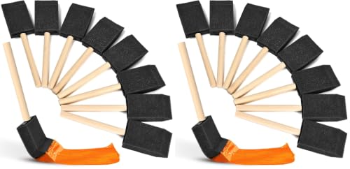 Foam Paint Brushes, 1.6 Inch, 8 Count, Sponge Paint Brush, Foam Brushes for Painting & Staining, Craft & Art Paint Sponges (Pack of 2) - size: 1.6 inches (Pack of 2)
