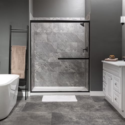Palisade 23.2 in. x 11.1 in. Vinyl Wall Tiles in Silver Lake (10 Pack) - color: Silver Lake, size: Case of 23.2 in. x 11.1 in. Tiles