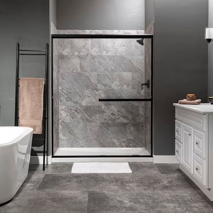 Palisade 23.2 in. x 11.1 in. Vinyl Wall Tiles in Silver Lake (10 Pack) - color: Silver Lake, size: Case of 23.2 in. x 11.1 in. Tiles